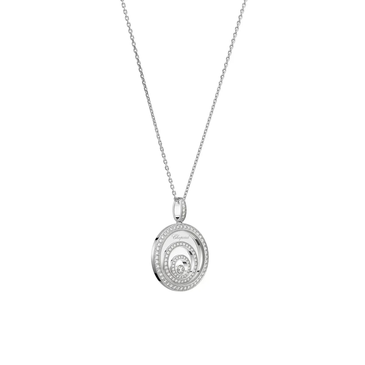 Chopard Happy Spirit Cubic Zirconia Paved Necklace