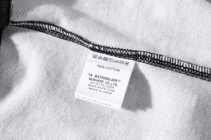 BAPE GM Shark Tiger Camo Zip Hoodie — neck_label