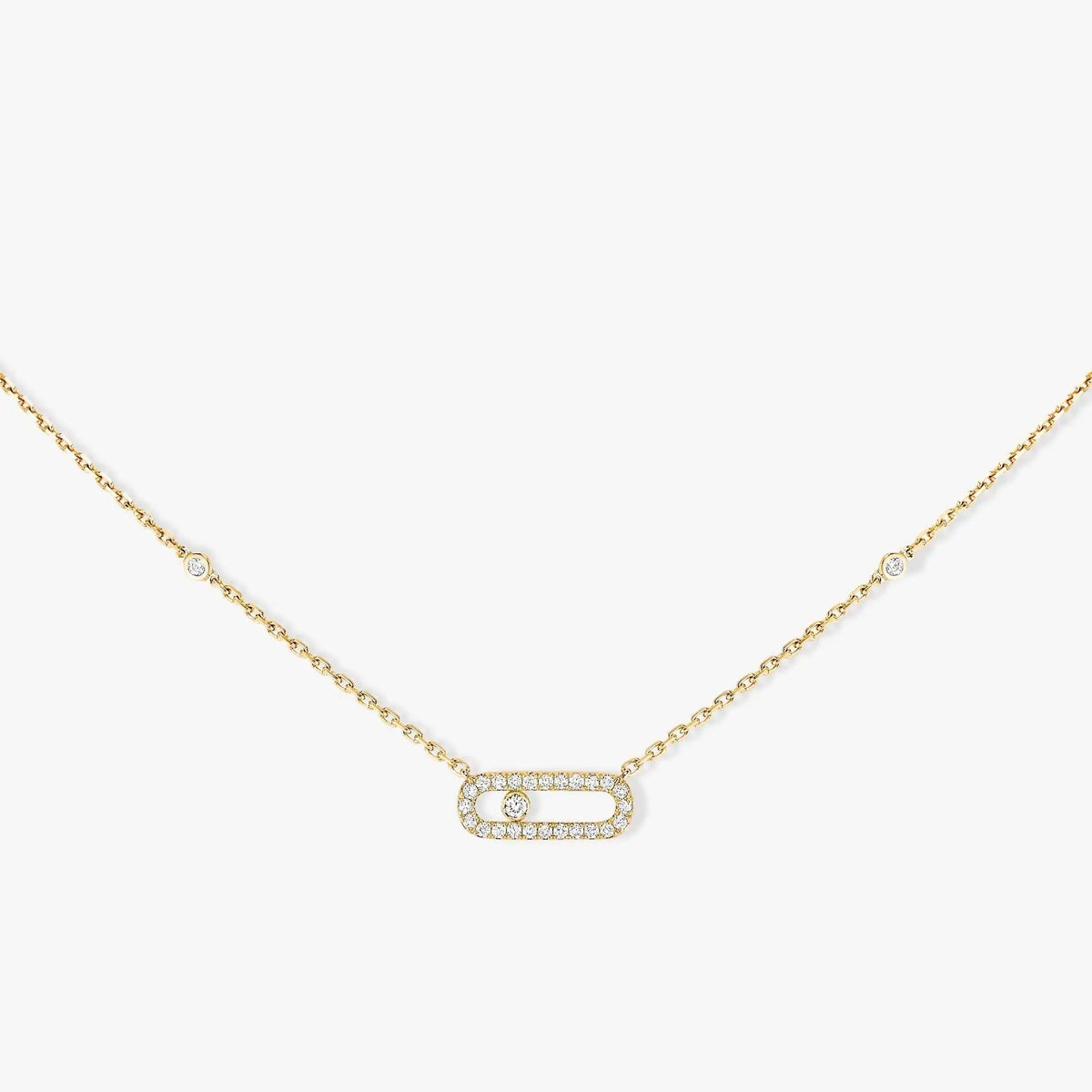 Messika Move Uno Paved Silver Cubic Zirconia Necklace